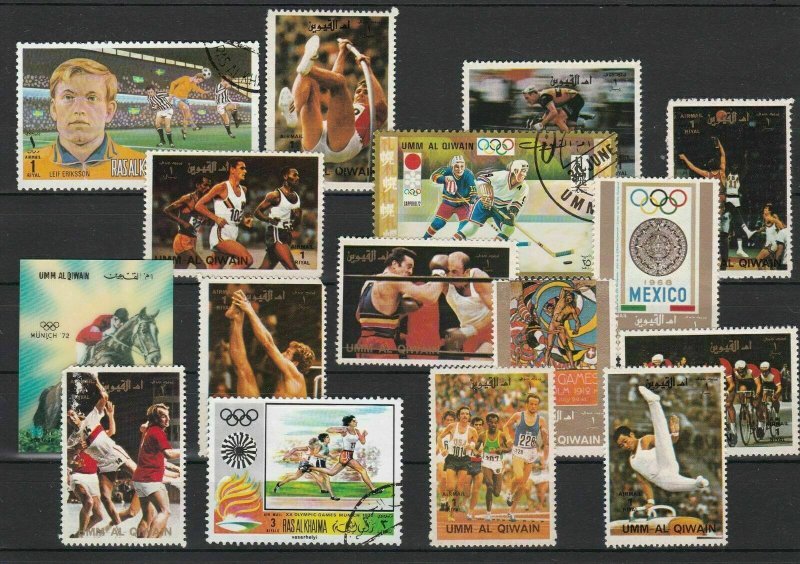 Umm Al Qiwain Various Sports including Olympics Stamps Ref 24884