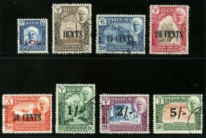 Aden - Qu'aiti 1951 KGVI New Currency set complete very fine used. SG 20-27.
