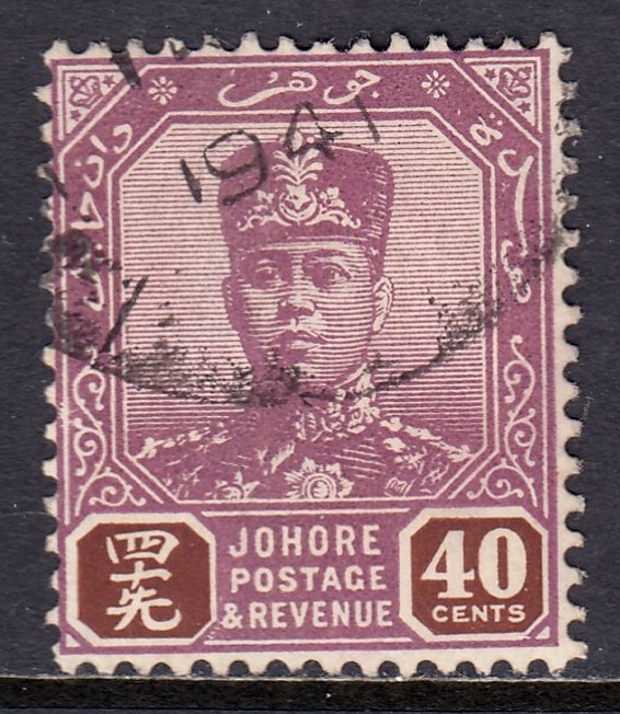 Malaya (Johore) - Scott #115 - Used - Pencil on reverse - SCV $11.00