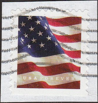 US - 2017 - United States Flag Forever Stamp Issue # 5158 Plate # B1111  Single