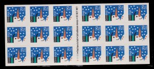 US 2803a, MNH Booklet Pane of 18 - Snowman, Christmas 1993