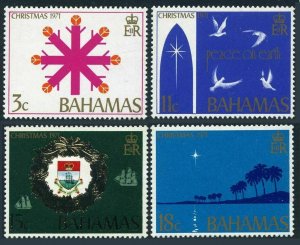 Bahamas 331-334,MNH.Michel 344-347. Christmas 1971,Doves,Palms,Arms.