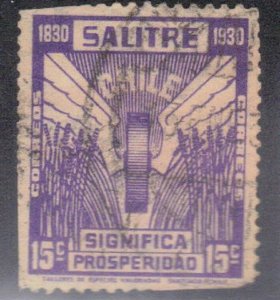 CHILE SCOTT #177 USED 15c 1930 VIOLET