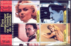 Timor Leste 2004 Cinema Actors B. Bardot C. Caplin M. Monroe Sheet MNH Private