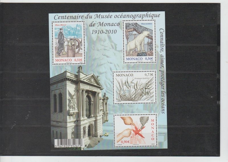 Monaco  Scott#  2587  MNH  S/S  (2010 Oceanographic Museum)