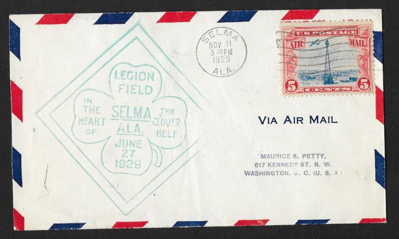 UNITED STATES Event Cover Legion Field Airport 1929 Selma Alabama