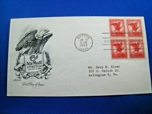 U.S. AIR MAIL COVERS - LOT OF 10 FDCs