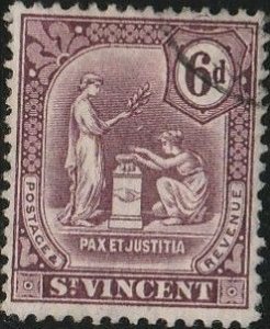 Saint Vincent, #96 Used  From 1909