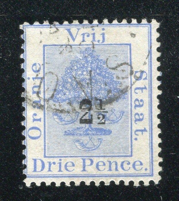 ORANGE FREE STATE;  1897 classic ' 2.5 ' surcharge used value