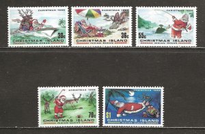 Christmas Island Scott catalog # 189-193 Mint NH