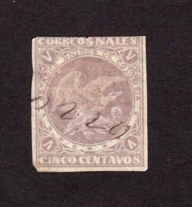 Colombia stamp #80, used, 19th century imperf, CV $65.00