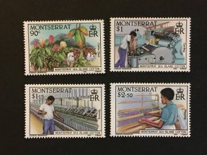 1985 Montserrat Sc# 569-572, Cotton Industry.