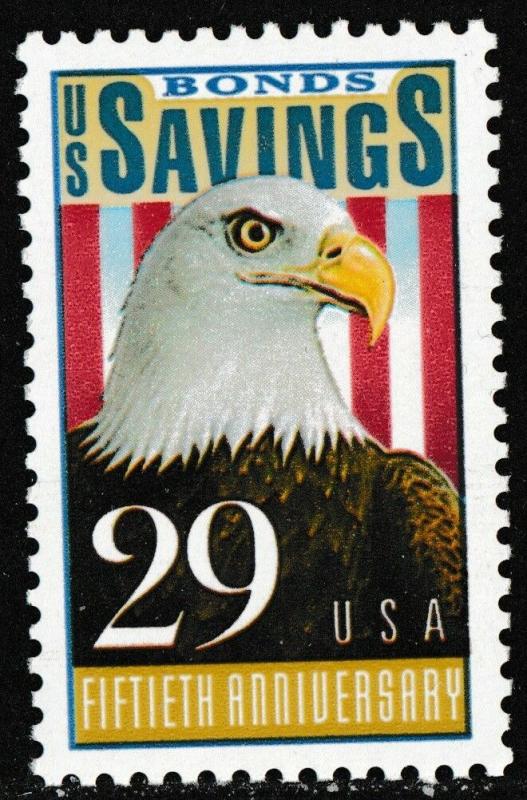 US 2534 Savings Bonds 29c single (1 stamp) MNH 1991