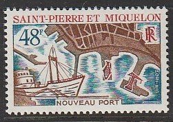 1967 St. Pierre and Miquelon - Sc 376 - MH VF - 1 single - Map