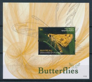 [119224] Mayreau Gren. Of St. Vincent 2011 Insects butterflies Souv. sheet MNH