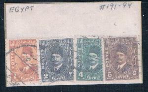 Egypt 191-94 Used King Fuad 1936 (E0078)