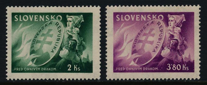 Slovakia 108-9 MNH Symbolic of National Protection