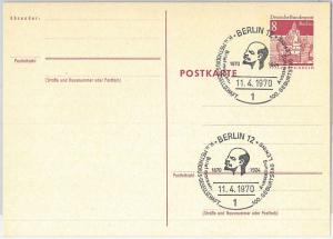 61639 - GERMANY Berlin  - POSTAL HISTORY - POSTAL STATIONERY CARD: LENIN 1970