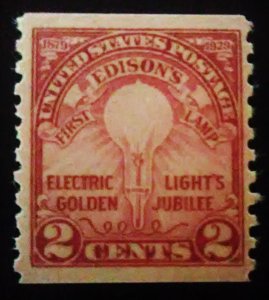 StampGeek Scott #656 Edison, COIL,  MINT, F-VF, LH, OG