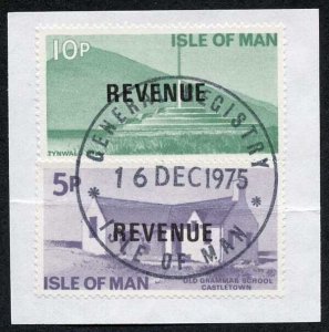 Isle of Man 10p and 5p QEII Pictorial Revenue CDS On Piece