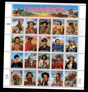 USA Scott 2869 Legends of the West Sheet MNH** post office fresh