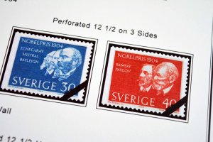 COLOR PRINTED SWEDEN 1941-1970 STAMP ALBUM PAGES (47 illustrated pages)