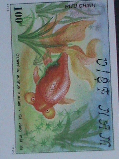 ​VIETNAM 1990 SC#2068-73 COLORFUL LOVELY GOLDFISHES IMPERF MNH SET-VF LAST ONE