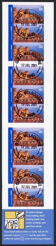 Australia SG2125a 2001 Views of Australian  Booklet Pane Fine Used