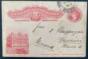 1910 Montevideo Uruguay Stationery Postcard Cover To Hannover Germany