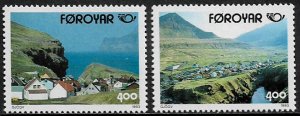 Faroe Is. 250-1 MNH Complete Set - Villages