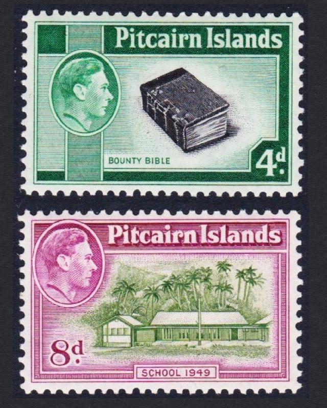 Pitcairn George VI Definitives Second Issue 2v SG#5b-6a SC#5A-6A