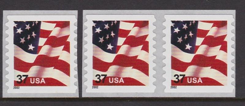 US 3633 Flag Single & Pair MNH