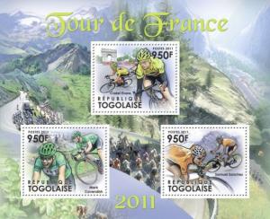 TOGO 2011 SHEET TOUR DE FRANCE CYCLING SPORTS tg11518a