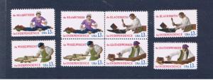 #1717-1720 MNH OG  block of 4 & singles Skilled Hands Free S/H