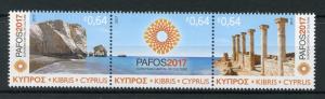 Cyprus 2017 MNH Paphos Pafos European Capital of Culture 3v Set Tourism Stamps