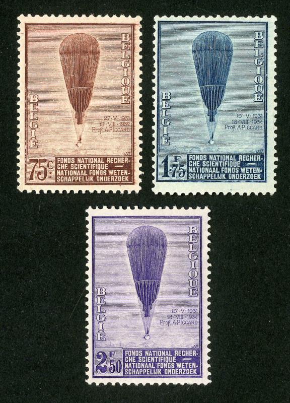 Belgium Stamps # 251-3 VF OG LH Set of 3 Scott Value $41.00