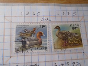 Iceland #  686-87  used   Birds