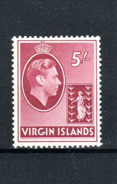 British Virgin Islands 1938-47 5s Badge of Colony chalky paper SG 119 MH