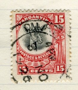 BRITISH KUT; 1920s Tanganyika Giraffe issue fine used 15c. value