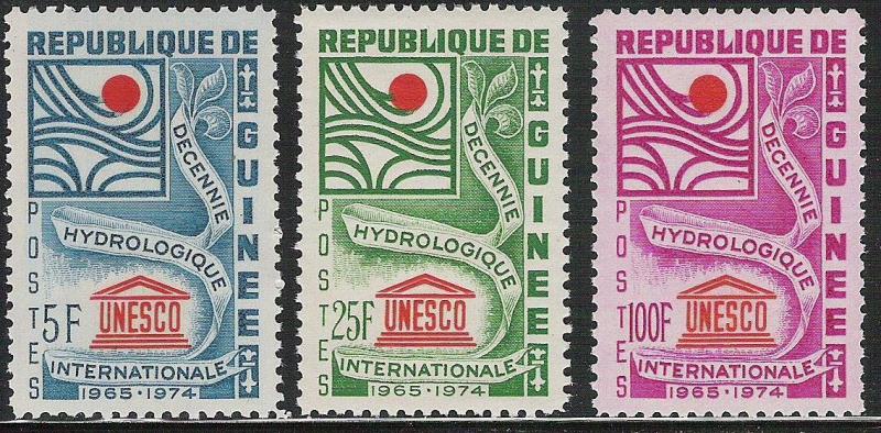 Guinea- Scott 433-435 Hydrological Decade / Unesco- Komplett 3er Set MNH