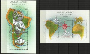 Grenada 2002 Sailing Ships Boats Amerigo Vespucci 2 Sheets MNH