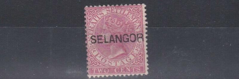 SELANGOR  1885  S G 28  2C  PALE ROSE MH CAT £170