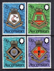 Ascension Island 1973 Naval Arms Complete Mint MNH Set SC 166-169