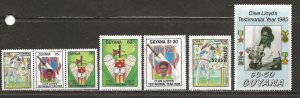 Guyana Scott catalog # 1394-1398 Unused Hinged