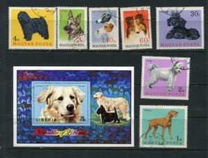 Liberia Hungary Sheet+stamps Used Dogs  2298hs