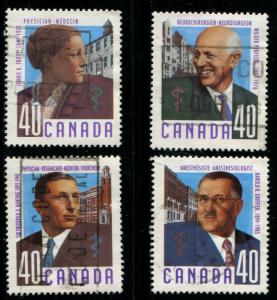 1302-1305 Canada 40c Physicians, used sgls