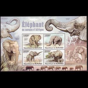 BURUNDI 2011 - Scott# 851 S/S Elephants NH