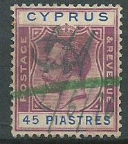 Cyprus SG 116 Used pen cancel (25% cat)