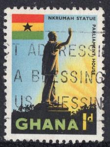 Ghana   #49  1959   used  1d.  statue