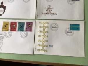 Liechtenstein 1971 postal stamps covers 9 items Ref A1365